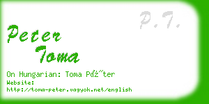 peter toma business card